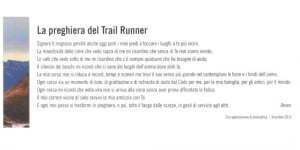 La preghiera del Trail Runner