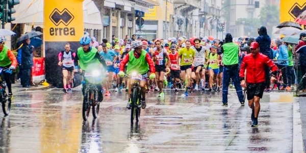 la foto mostra le difficili condizioni della gara