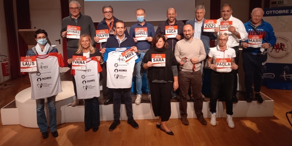 Lo staff Gruppo Podistico San Bernardo con le autorità locali