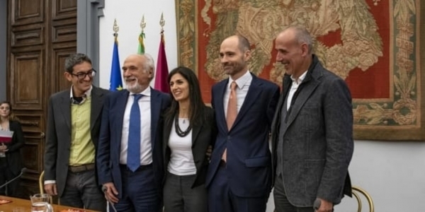 Le Autorità presenti: Diario, Giomi, Raggi, Frongia e Martelli 