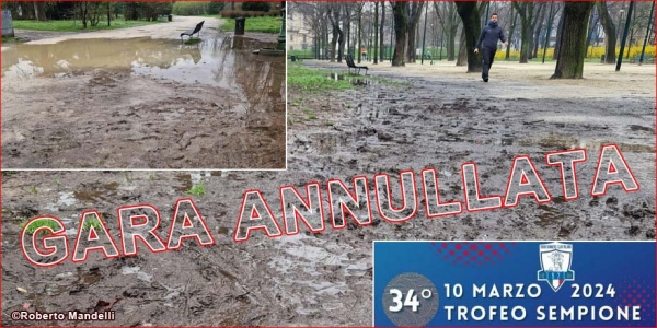 Acqua e fango sul tracciato