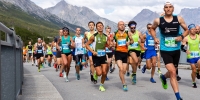 Un passaggio sulla diga dell&#039;edizione 2019, al centro la forte atleta bergamasca e vincitrice, Eliana Patelli  