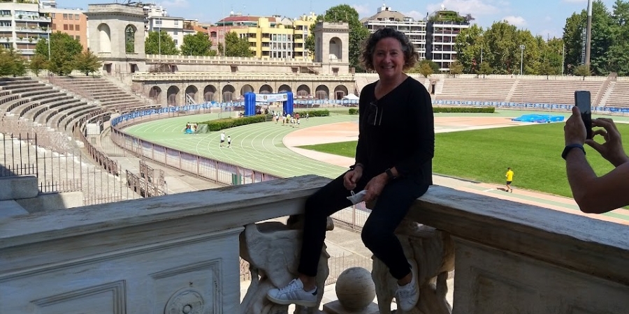 Gabriella Dorio all'Arena Civica di Milano in occasione della presentazione del Don Kenya Mile 2021