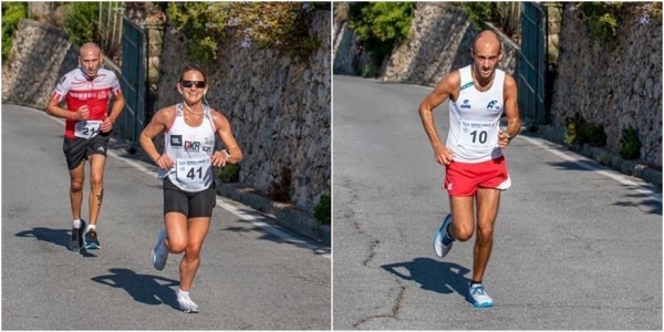 I vincitori della gara in un tratto del percorso