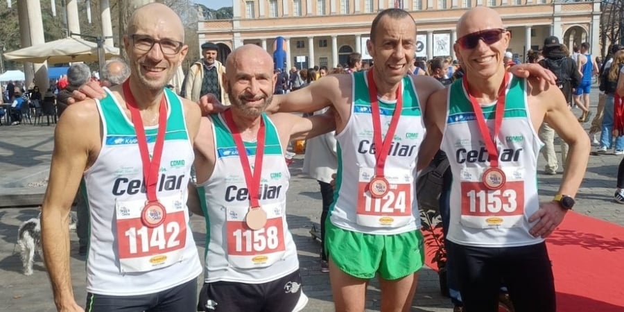 Il quartetto alla Rome Marathon