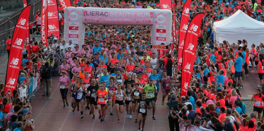 Partenza Lierac Bauty Run competitiva