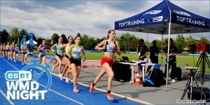 Un momento della gara femminile sui 1500 metri