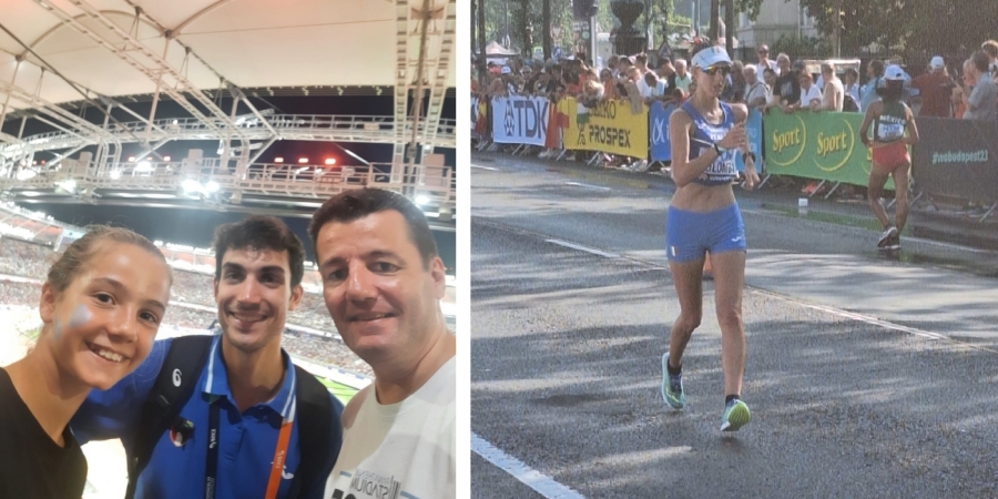 Pietro Arese con i tifosi Marta e Matteo Preda -  Nicole Colombi in azione nella 35k