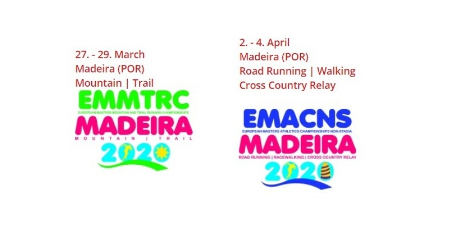 Rinviati a Novembre gli Europei Master a Madeira di Marcia, Corsa su strada, in Montagna e Trail