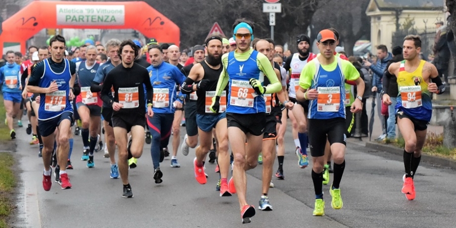 Partenza edizione 2019. Nella foto Roberto Dimiccoli (pett. 3), vincitore della gara, e Alberto Claudio (pett. 81), classificatosi al secondo posto