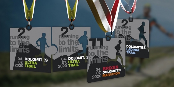 La medaglia Brixen Dolomiten Marathon 2020