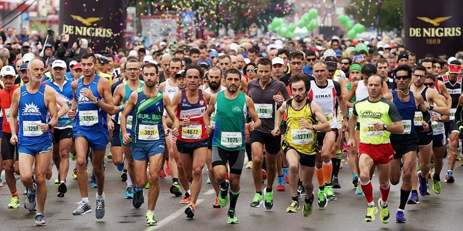 La partenza della Maratona di Carpi 2016