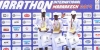 Il podio maschile della Maratona