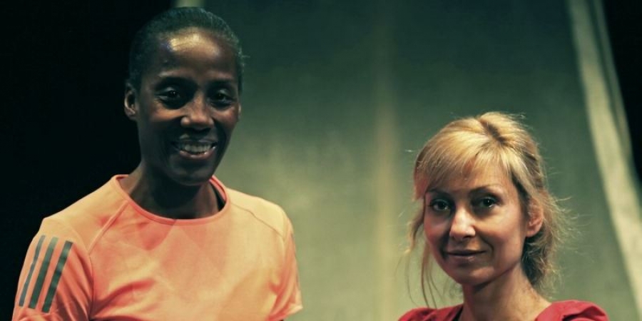Fiona May e Luisa Cattaneo durante le prove di &quot;Maratona di New York&quot;