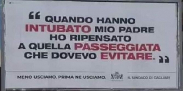 Uno dei tanti cartelli esposti in città