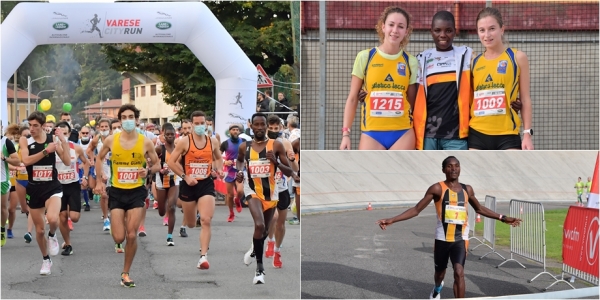 da sinistra: partenza 10 k; in alto il podio femminile, con Theresiah Omosa, Elisa Pastorelli, Ilaria Dal Magro, sotto: Kipkorir Birir, vincitore della mezza 