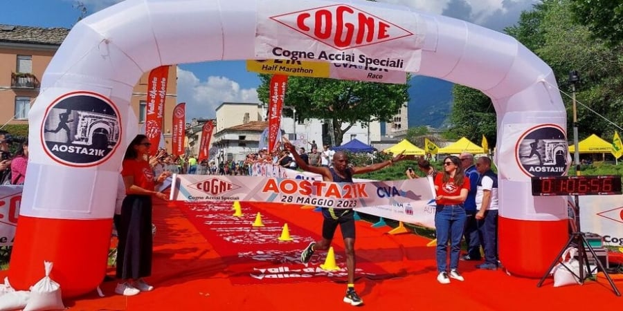 Aosta – 1^ Aosta21k, domina l’Africa con Musau Wambua e Lenah Jerotich