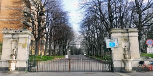 Bologna, parco della Montagnola (traguardo Bo Marathon 1992) sotto chiave