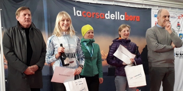 il podio femminile della S1 Trail