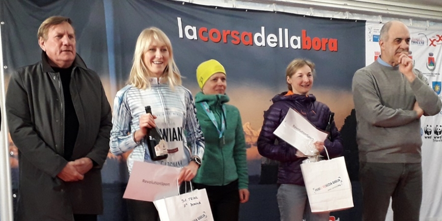 il podio femminile della S1 Trail