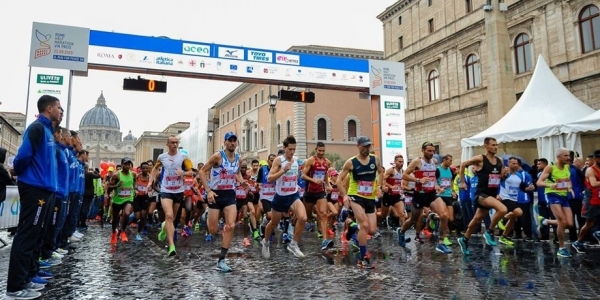 La partenza dell&#039;Half Marathon Via Pacis 2019