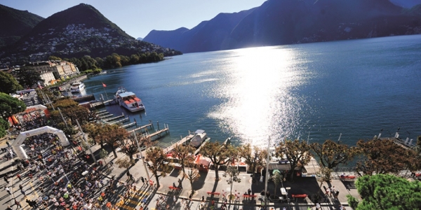 Lungolago di Lugano, vista zona partenza/arrivo  