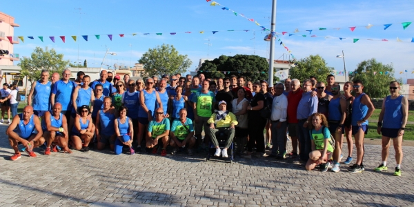 Il gruppo della San Giovanni Bosco con Leonardo Giuliano