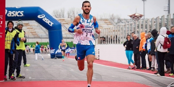 Ahmed Oudha in azione nella gara odierna