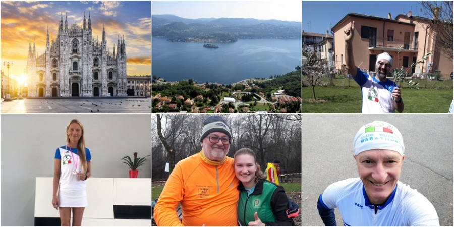 Il Duomo di Milano, uno scorcio sul Lido di Gozzano (sede partenza Quadrortathon); alcuni dei protagonisti
