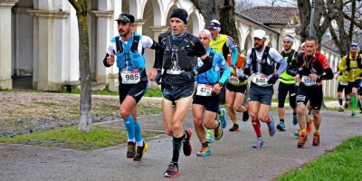 Gruppo di testa sul Monte Berico