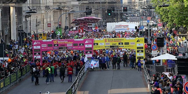 Partenza Milano Marathon