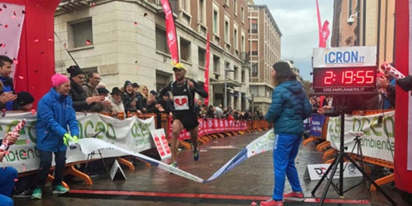 Il vincitore alla maratona di S. Valentino 2018