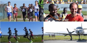 Alcune immagini del percorso, tratte in occasione della mezza maratona del 28 febbraio. In alto a destra Giuseppe Giambrone con il fortissimo Jacob Kiplimo