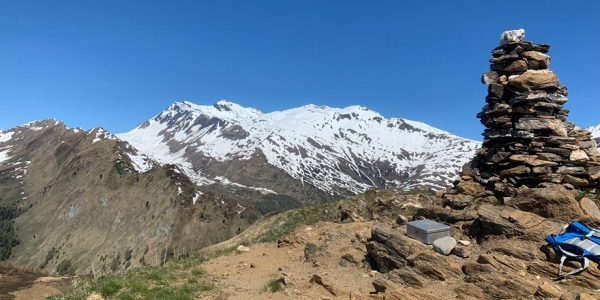 spettacolare vista dal Pizzo Rossetto, punto di arrivo della gara